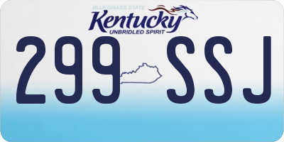 KY license plate 299SSJ