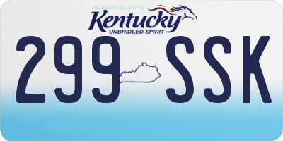 KY license plate 299SSK