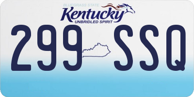 KY license plate 299SSQ