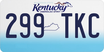 KY license plate 299TKC