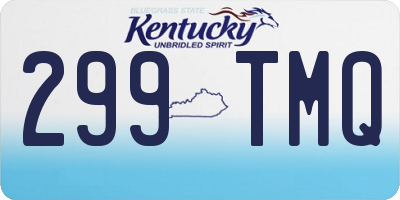 KY license plate 299TMQ