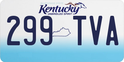 KY license plate 299TVA