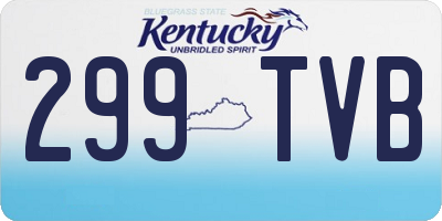 KY license plate 299TVB