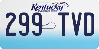 KY license plate 299TVD