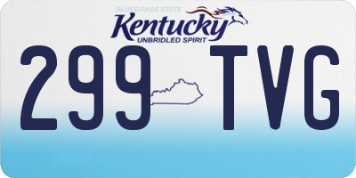 KY license plate 299TVG