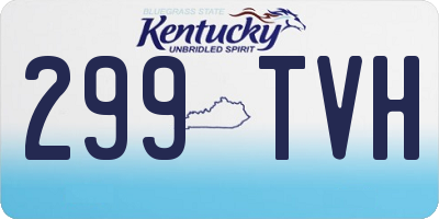 KY license plate 299TVH