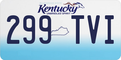 KY license plate 299TVI