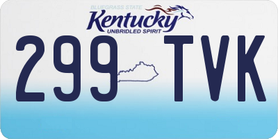 KY license plate 299TVK