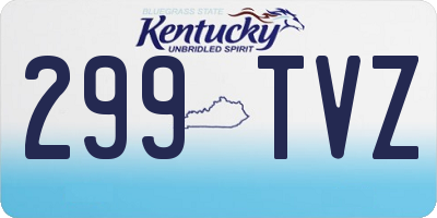 KY license plate 299TVZ
