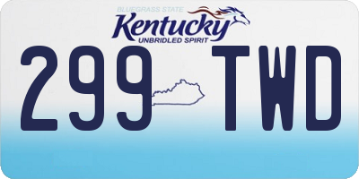 KY license plate 299TWD