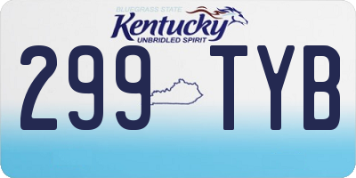 KY license plate 299TYB