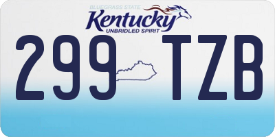KY license plate 299TZB