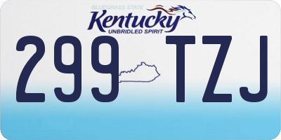 KY license plate 299TZJ