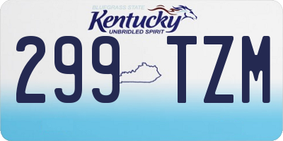 KY license plate 299TZM