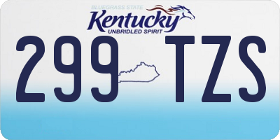 KY license plate 299TZS