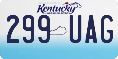 KY license plate 299UAG