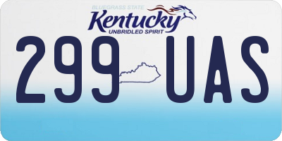 KY license plate 299UAS