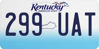 KY license plate 299UAT