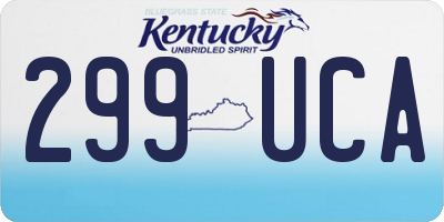 KY license plate 299UCA