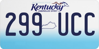 KY license plate 299UCC