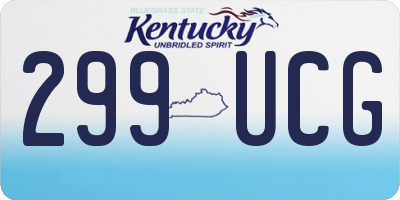 KY license plate 299UCG