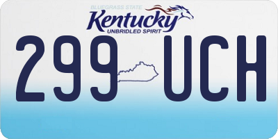 KY license plate 299UCH