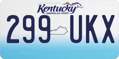 KY license plate 299UKX