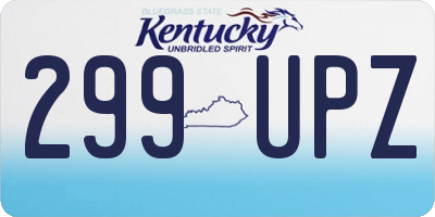 KY license plate 299UPZ