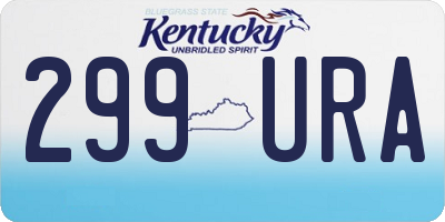 KY license plate 299URA