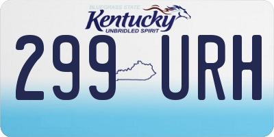 KY license plate 299URH