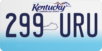 KY license plate 299URU