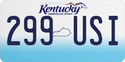 KY license plate 299USI
