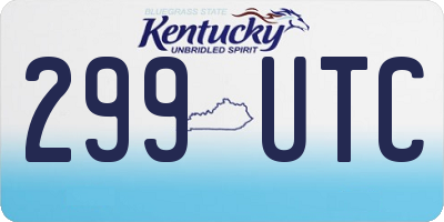 KY license plate 299UTC
