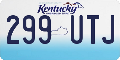 KY license plate 299UTJ