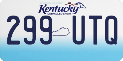 KY license plate 299UTQ