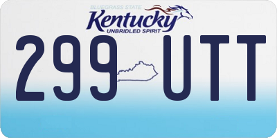 KY license plate 299UTT