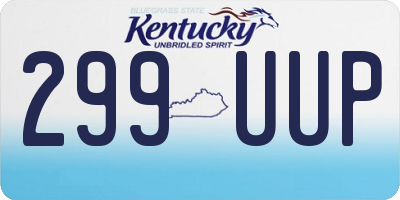 KY license plate 299UUP