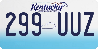 KY license plate 299UUZ