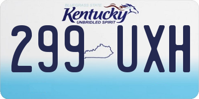 KY license plate 299UXH