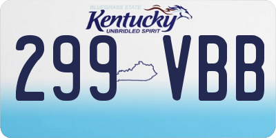KY license plate 299VBB