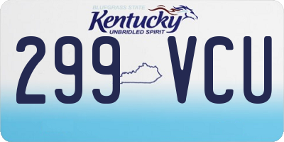 KY license plate 299VCU