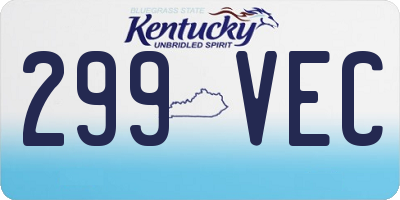 KY license plate 299VEC