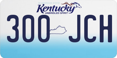 KY license plate 300JCH