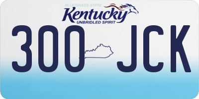 KY license plate 300JCK