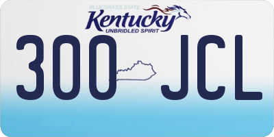 KY license plate 300JCL
