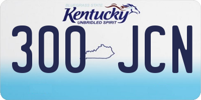 KY license plate 300JCN