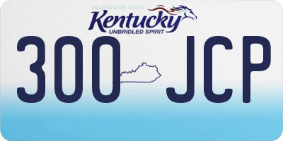 KY license plate 300JCP