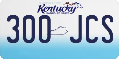 KY license plate 300JCS