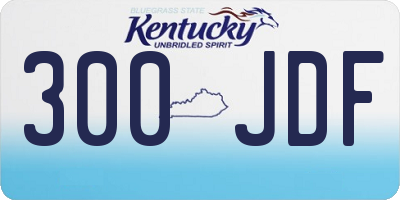KY license plate 300JDF