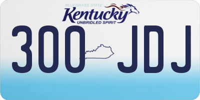 KY license plate 300JDJ